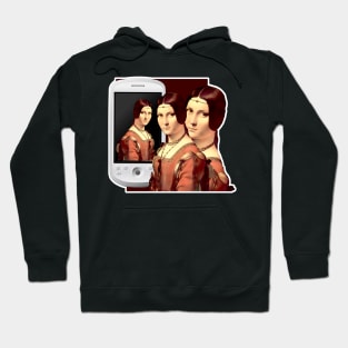 Renaissance lady on cell phone eternalized Hoodie